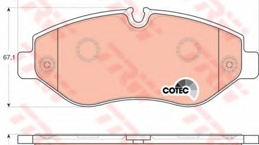 Set placute frana,frana disc MERCEDES SPRINTER 3,5-t bus (906) (2006 - 2016) TRW GDB1698 produs NOU
