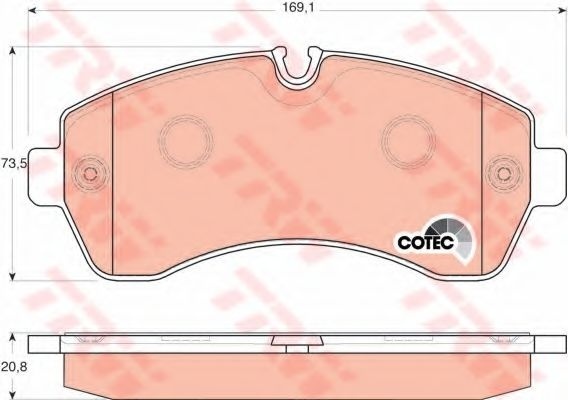 Set placute frana,frana disc MERCEDES SPRINTER 3-t platou / sasiu (906) (2006 - 2016) TRW GDB1696 piesa NOUA
