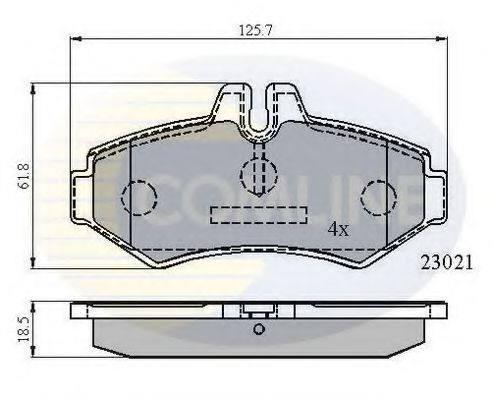 Set placute frana,frana disc MERCEDES SPRINTER 3-t bus (903) (1995 - 2006) COMLINE CBP0914 piesa NOUA
