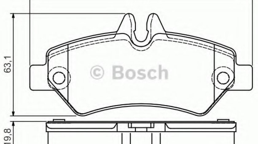 Set placute frana,frana disc MERCEDES SPRINTER 4,6-t caroserie (906) (2006 - 2016) BOSCH 0 986 495 100 piesa NOUA