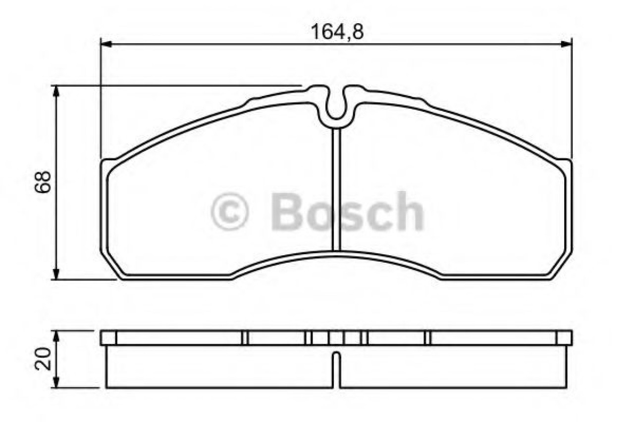 Set placute frana,frana disc MERCEDES SPRINTER 5-t platou / sasiu (905) (2001 - 2006) BOSCH 0 986 494 266 piesa NOUA