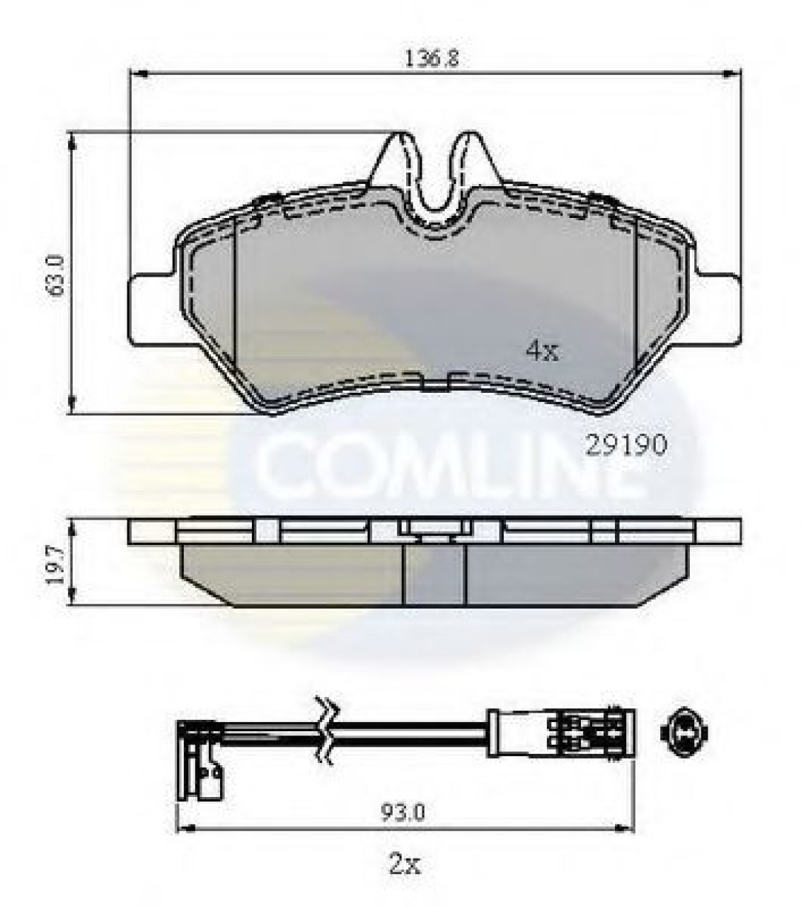 Set placute frana,frana disc MERCEDES SPRINTER 5-t platou / sasiu (906) (2006 - 2016) COMLINE CBP21556 piesa NOUA
