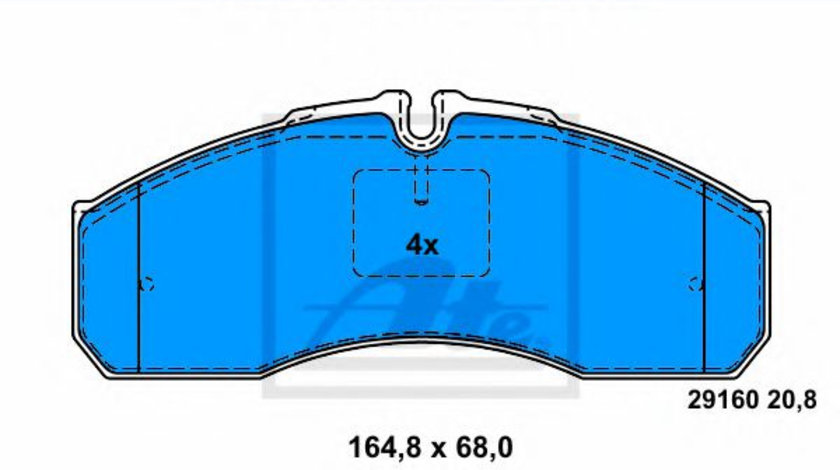 Set placute frana,frana disc MERCEDES SPRINTER autobasculanta (905) (2001 - 2016) ATE 13.0460-4975.2 piesa NOUA