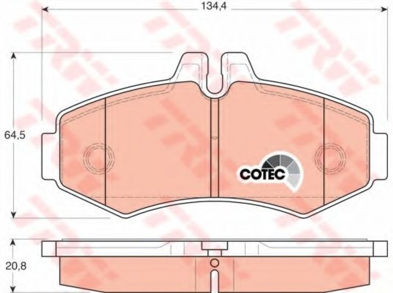 Set placute frana,frana disc MERCEDES V-CLASS (638/2) (1996 - 2003) TRW GDB1373 piesa NOUA