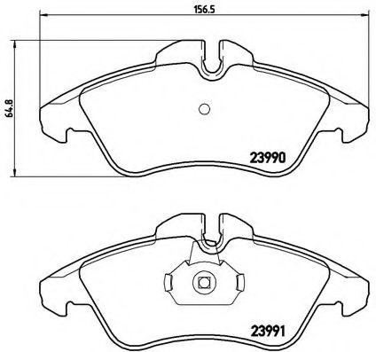 Set placute frana,frana disc MERCEDES V-CLASS (638/2) (1996 - 2003) BREMBO P 50 080 piesa NOUA