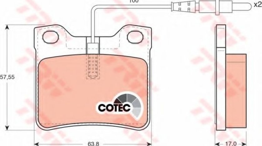 Set placute frana,frana disc MERCEDES V-CLASS (638/2) (1996 - 2003) TRW GDB1289 piesa NOUA