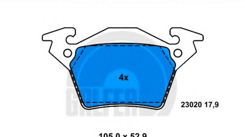 Set placute frana,frana disc MERCEDES V-CLASS (638/2) (1996 - 2003) GALFER B1.G102-0584.2 piesa NOUA