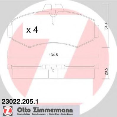 Set placute frana,frana disc MERCEDES V-CLASS (638/2) (1996 - 2003) ZIMMERMANN 23022.205.1 piesa NOU...