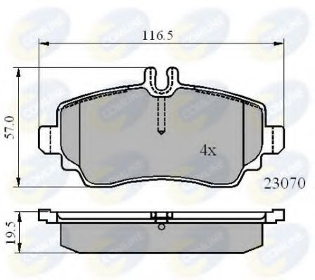 Set placute frana,frana disc MERCEDES VANEO (414) (2002 - 2005) COMLINE CBP01318 piesa NOUA
