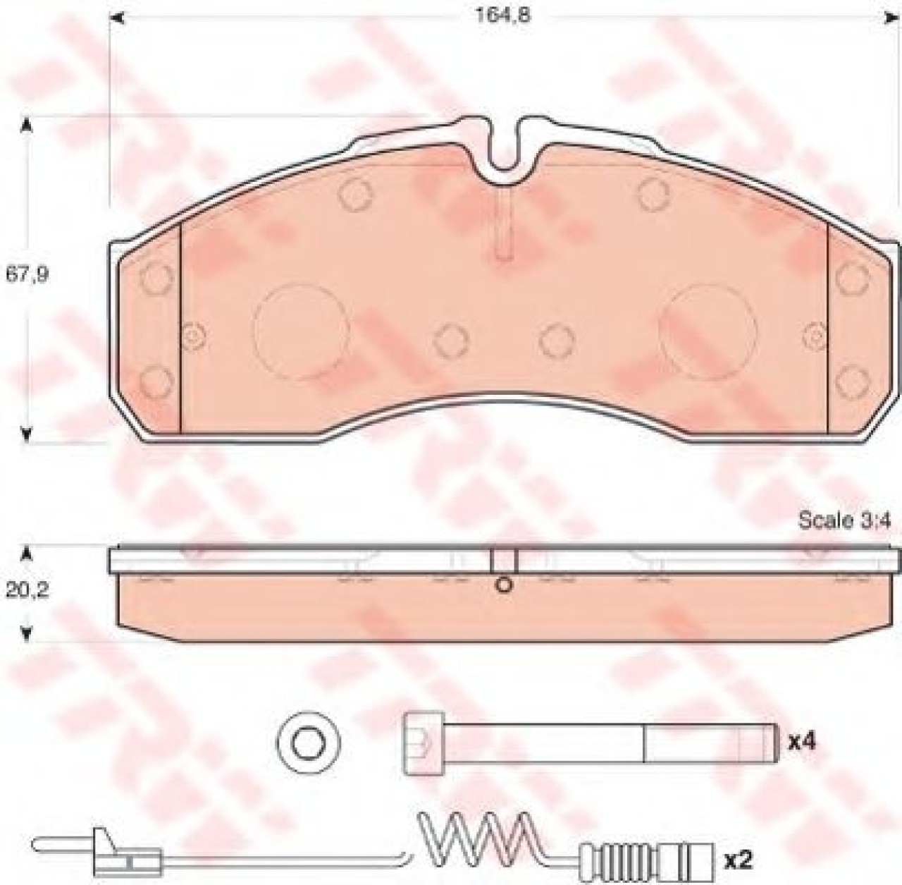 Set placute frana,frana disc MERCEDES VARIO combi (1996 - 2016) TRW GDB1694 piesa NOUA