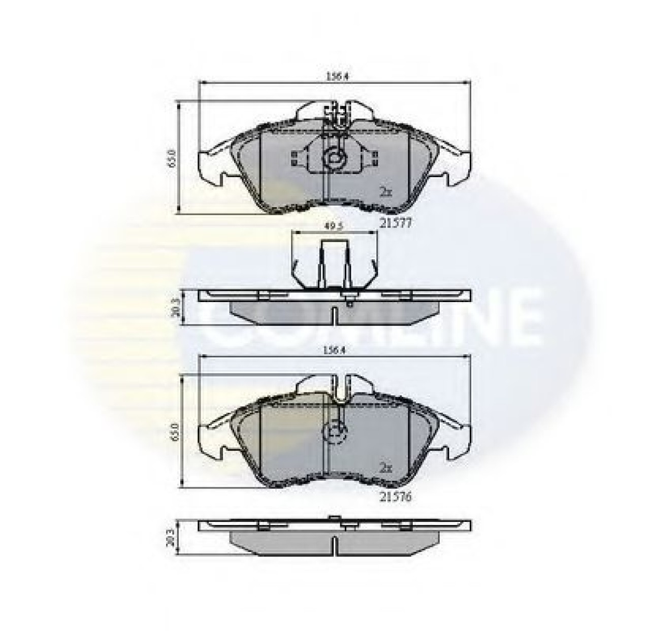 Set placute frana,frana disc MERCEDES VITO bus (638) (1996 - 2003) COMLINE CBP0212 piesa NOUA