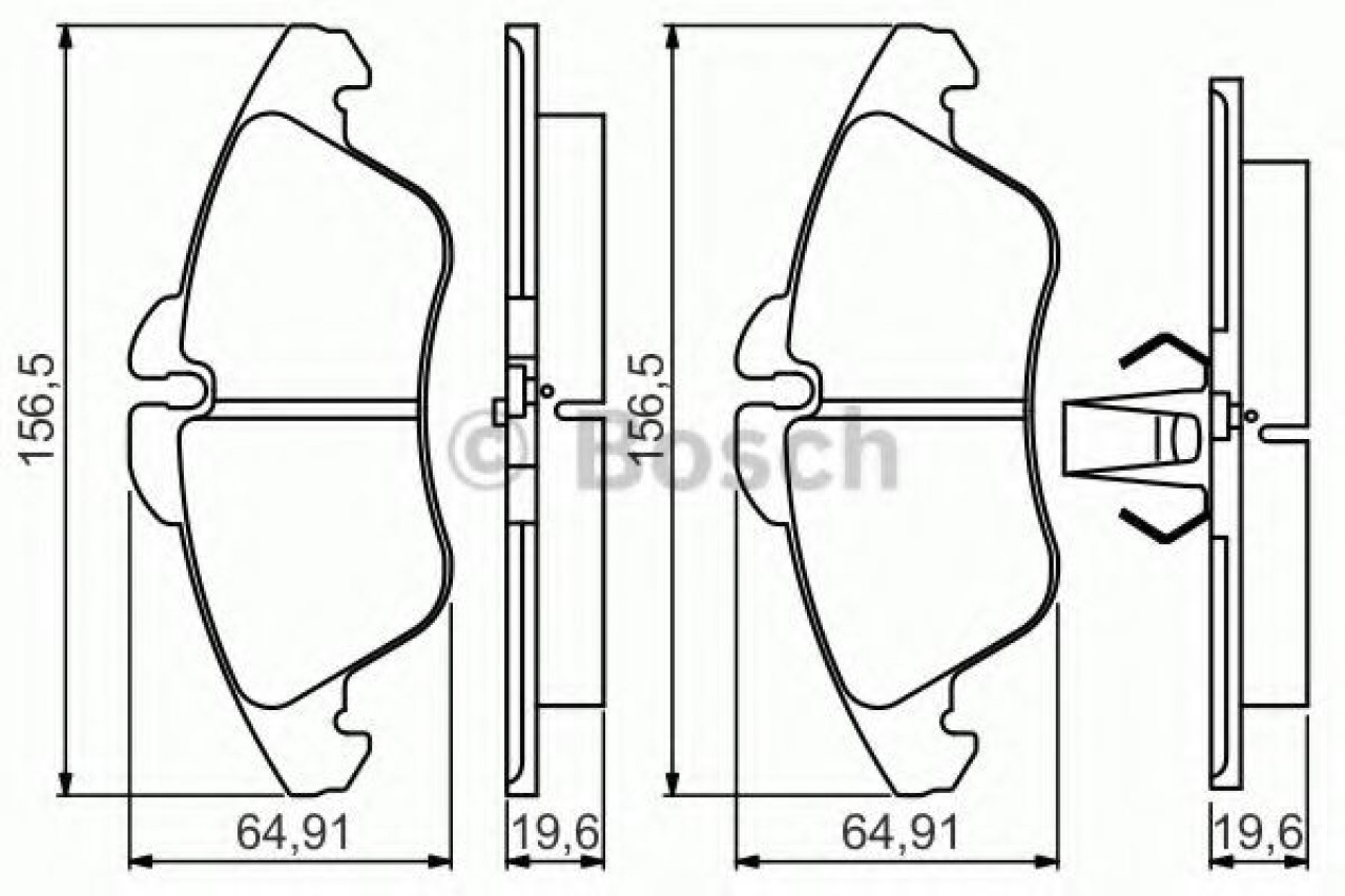 Set placute frana,frana disc MERCEDES VITO bus (638) (1996 - 2003) BOSCH 0 986 495 245 piesa NOUA