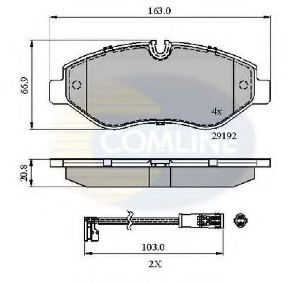 Set placute frana,frana disc MERCEDES VITO bus (W639) (2003 - 2016) COMLINE CBP21555 piesa NOUA