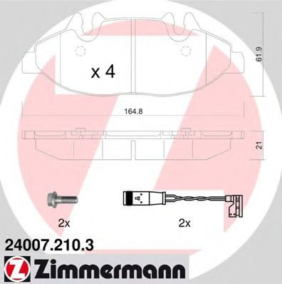Set placute frana,frana disc MERCEDES VITO bus (W639) (2003 - 2016) ZIMMERMANN 24007.210.3 piesa NOU...