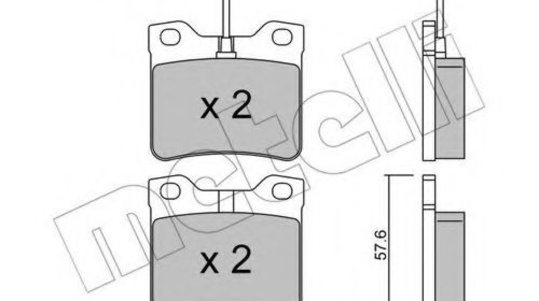 Set placute frana,frana disc MERCEDES VITO bus (638) (1996 - 2003) METELLI 22-0192-0 piesa NOUA