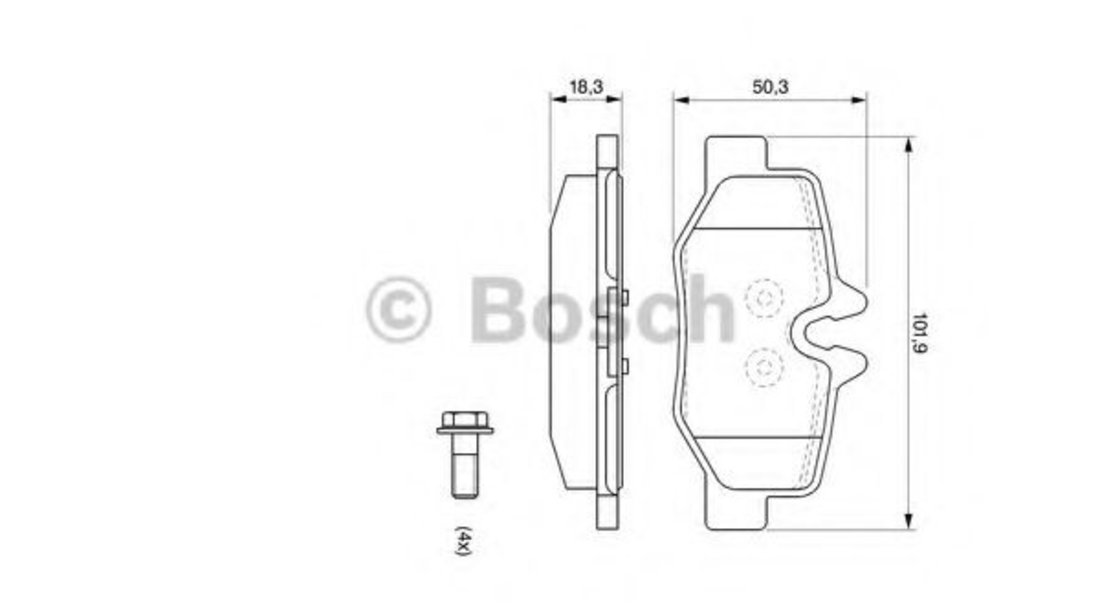 Set placute frana,frana disc MERCEDES VITO bus (W639) (2003 - 2016) BOSCH 0 986 494 082 piesa NOUA