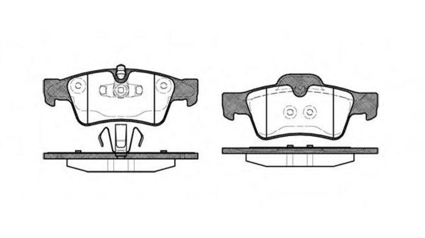 Set placute frana,frana disc MERCEDES VITO caroserie (638) (1997 - 2003) REMSA 0991.10 piesa NOUA