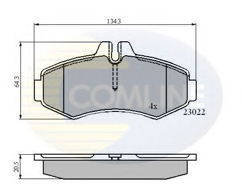 Set placute frana,frana disc MERCEDES VITO caroserie (638) (1997 - 2003) COMLINE CBP0480 piesa NOUA