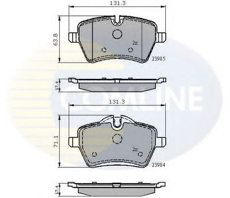 Set placute frana,frana disc MINI MINI Cabriolet (R57) (2007 - 2016) COMLINE CBP01673 piesa NOUA