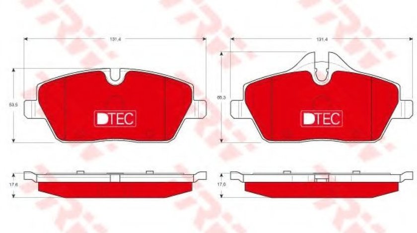 Set placute frana,frana disc MINI MINI Cabriolet (R57) (2007 - 2016) TRW GDB1611DTE piesa NOUA