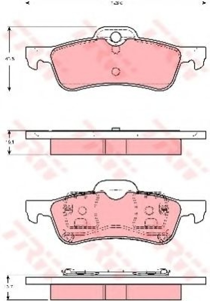 Set placute frana,frana disc MINI MINI Cabriolet (R52) (2004 - 2007) TRW GDB1477 piesa NOUA
