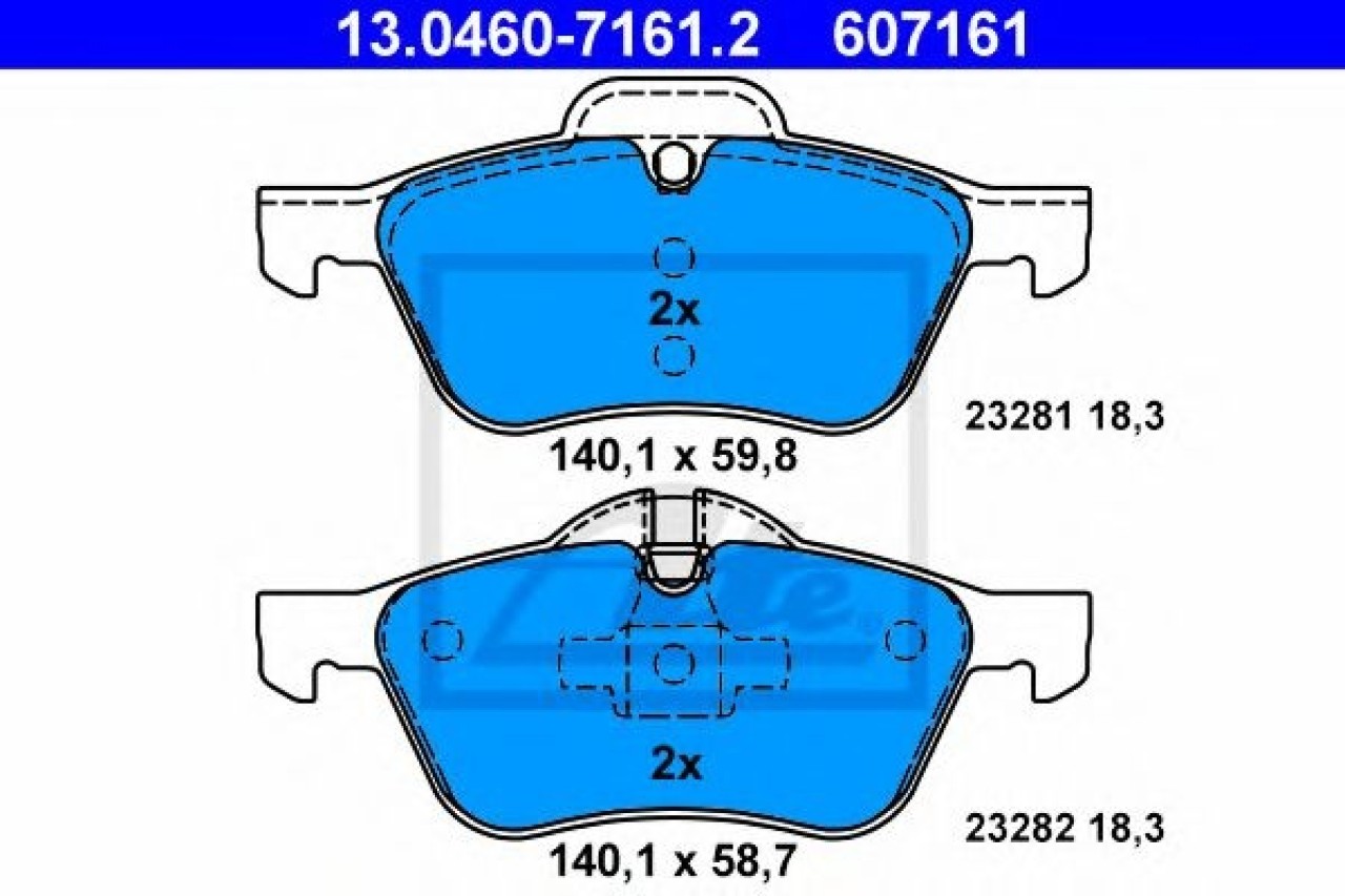 Set placute frana,frana disc MINI MINI Cabriolet (R52) (2004 - 2007) ATE 13.0460-7161.2 piesa NOUA