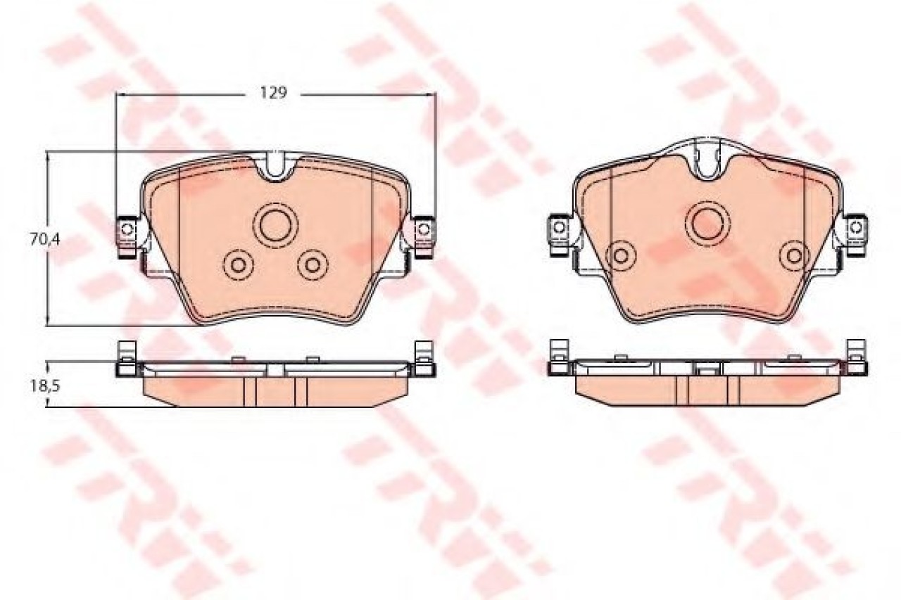 Set placute frana,frana disc MINI MINI CLUBMAN (F54) (2015 - 2016) TRW GDB2098 piesa NOUA
