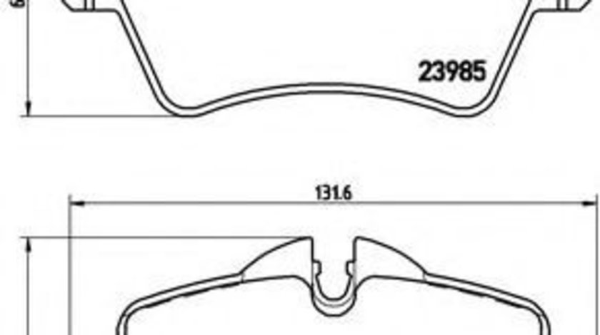 Set placute frana,frana disc MINI MINI CLUBMAN (R55) (2007 - 2015) BREMBO P 06 051 piesa NOUA