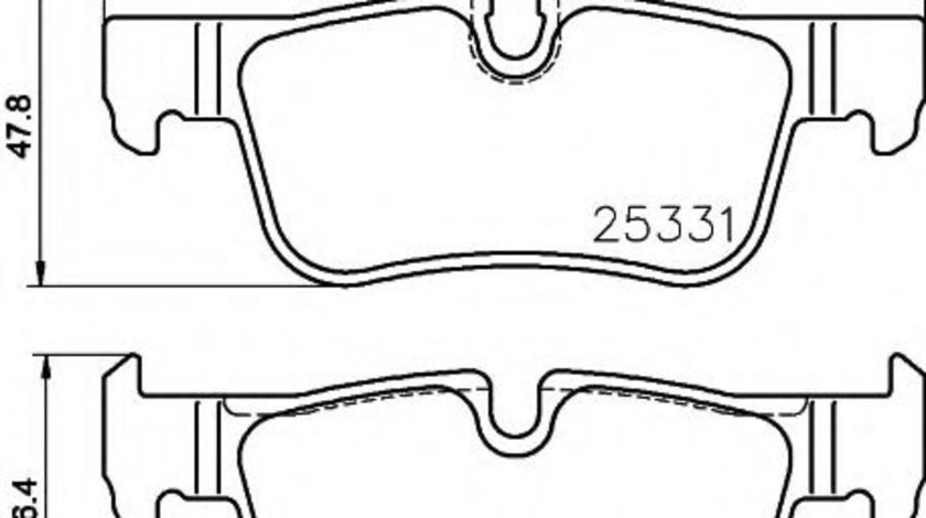 Set placute frana,frana disc MINI MINI CLUBMAN (F54) (2015 - 2016) TEXTAR 2533101 piesa NOUA