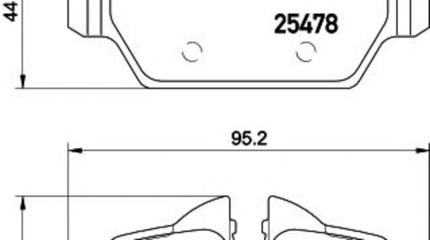 Set placute frana,frana disc MINI MINI COUNTRYMAN (R60) (2010 - 2016) TEXTAR 2547801 piesa NOUA