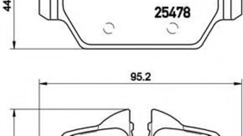 Set placute frana,frana disc MINI MINI COUNTRYMAN (R60) (2010 - 2016) BREMBO P 06 080 piesa NOUA