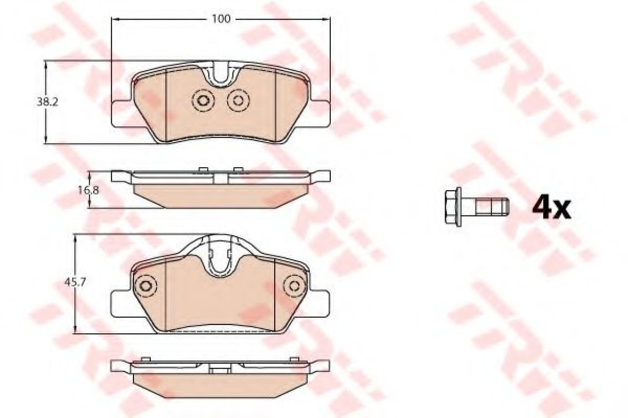 Set placute frana,frana disc MINI MINI (F56) (2013 - 2016) TRW GDB2088 piesa NOUA