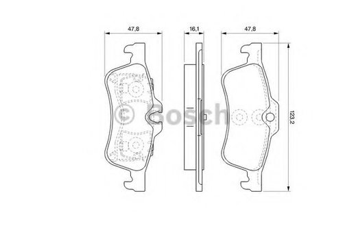 Set placute frana,frana disc MINI MINI (R50, R53) (2001 - 2006) BOSCH 0 986 494 063 piesa NOUA