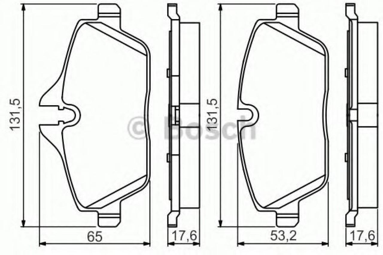 Set placute frana,frana disc MINI MINI Roadster (R59) (2012 - 2016) BOSCH 0 986 495 251 piesa NOUA