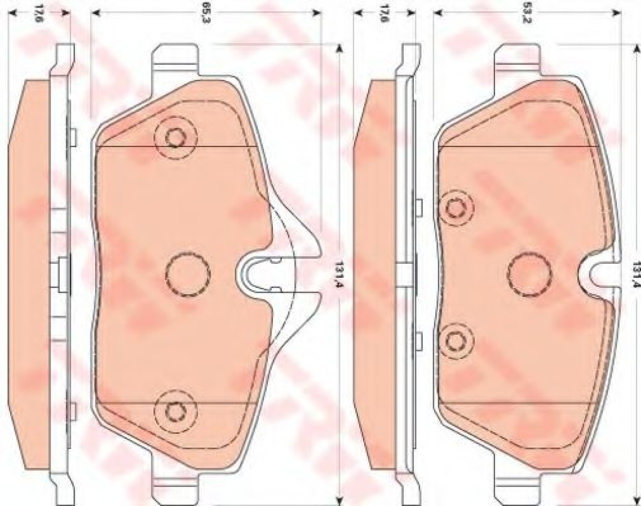 Set placute frana,frana disc MINI MINI Roadster (R59) (2012 - 2016) TRW GDB1870 piesa NOUA