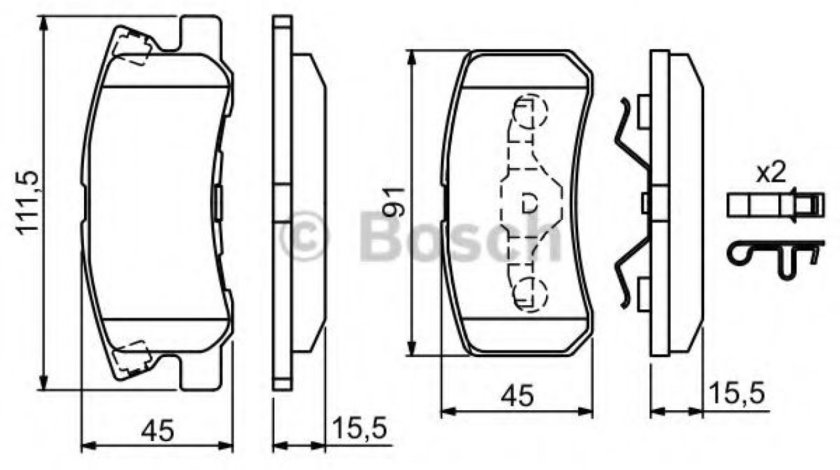 Set placute frana,frana disc MITSUBISHI ASX (GA_W) (2010 - 2016) BOSCH 0 986 424 717 piesa NOUA