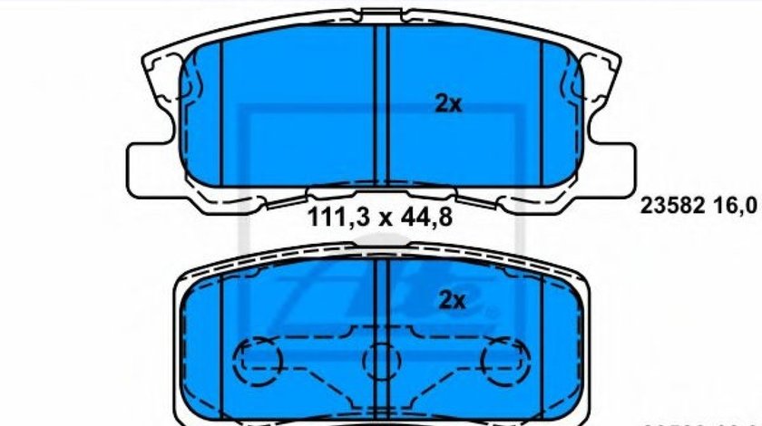 Set placute frana,frana disc MITSUBISHI ASX Van (GA_W) (2010 - 2016) ATE 13.0460-5855.2 piesa NOUA