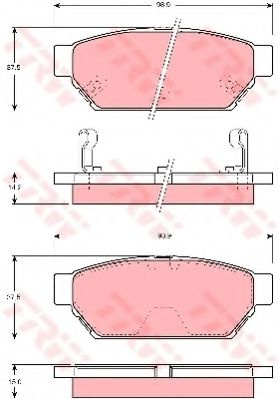 Set placute frana,frana disc MITSUBISHI CARISMA limuzina (DA) (1996 - 2006) TRW GDB3045 piesa NOUA