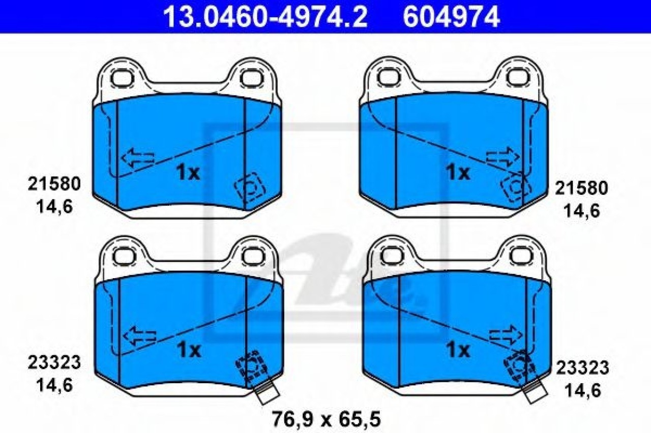 Set placute frana,frana disc MITSUBISHI CARISMA limuzina (DA) (1996 - 2006) ATE 13.0460-4974.2 piesa NOUA