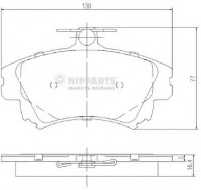 Set placute frana,frana disc MITSUBISHI CARISMA limuzina (DA) (1996 - 2006) NIPPARTS J3605042 piesa NOUA