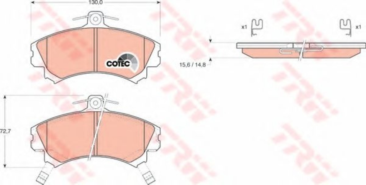 Set placute frana,frana disc MITSUBISHI CARISMA (DA) (1995 - 2006) TRW GDB1198 piesa NOUA