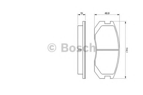 Set placute frana,frana disc MITSUBISHI COLT V (CJ, CP) (1995 - 2003) BOSCH 0 986 460 980 piesa NOUA