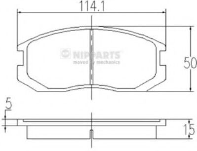 Set placute frana,frana disc MITSUBISHI COLT V (CJ, CP) (1995 - 2003) NIPPARTS J3605032 piesa NOUA