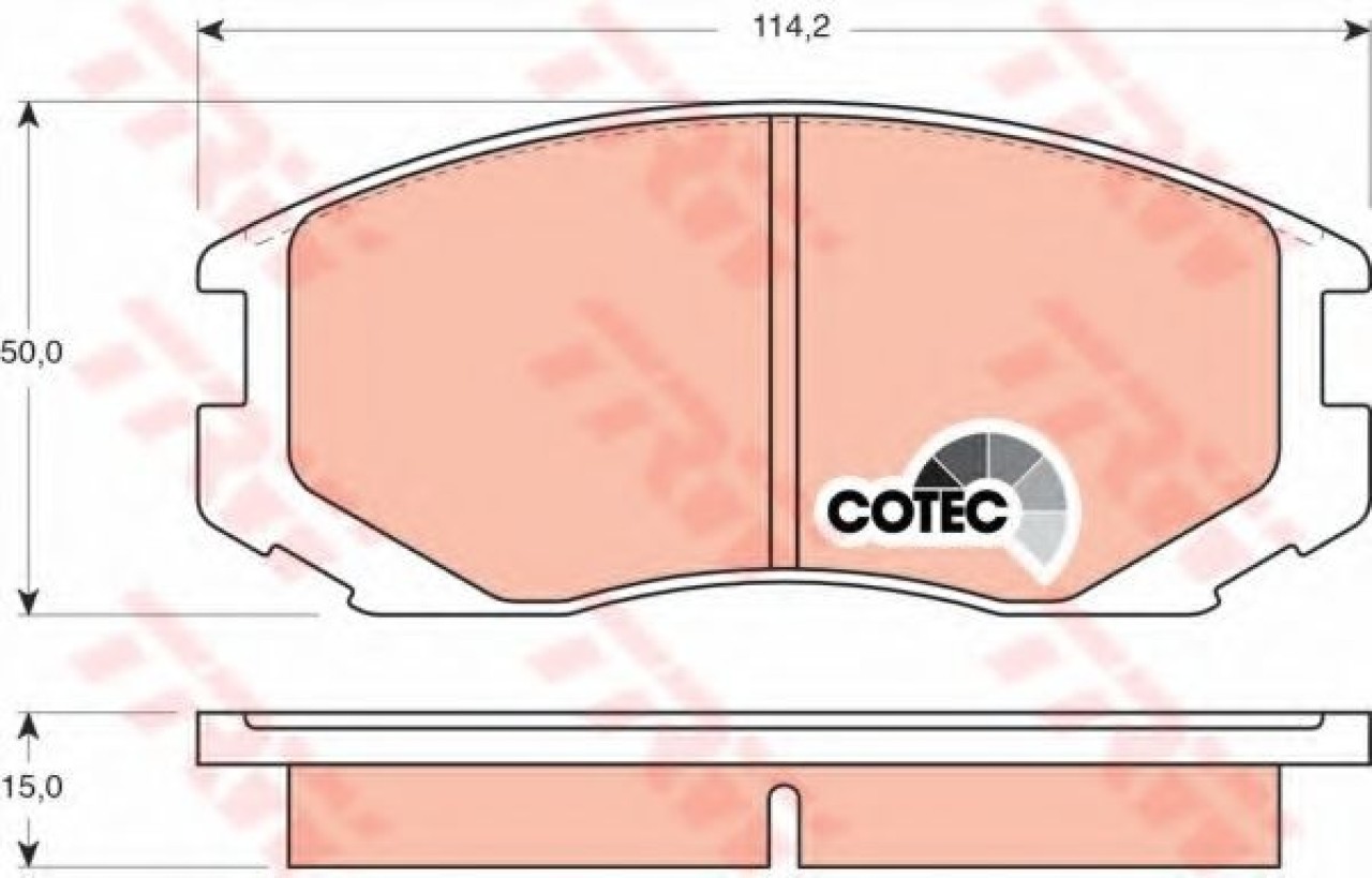 Set placute frana,frana disc MITSUBISHI COLT V (CJ, CP) (1995 - 2003) TRW GDB3046 piesa NOUA