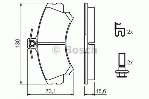 Set placute frana,frana disc MITSUBISHI COLT VI (Z3, Z2) (2002 - 2012) BOSCH 0 986 424 371 piesa NOU...