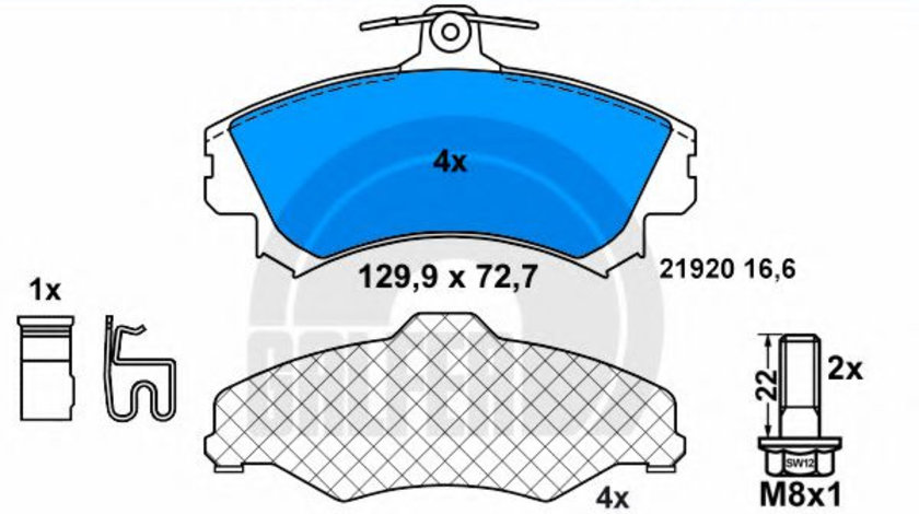 Set placute frana,frana disc MITSUBISHI COLT VI (Z3, Z2) (2002 - 2012) GALFER B1.G102-0779.2 piesa NOUA