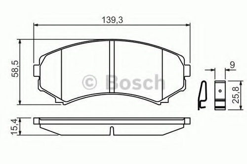 Set placute frana,frana disc MITSUBISHI GRANDIS (NA) (2003 - 2016) BOSCH 0 986 424 709 piesa NOUA