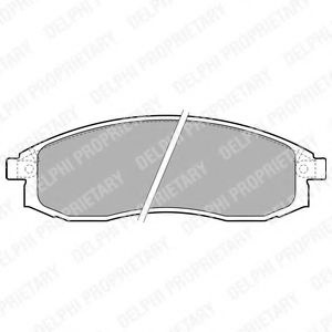 Set placute frana,frana disc MITSUBISHI L 200 (K7, K6) (1996 - 2007) DELPHI LP1759 piesa NOUA