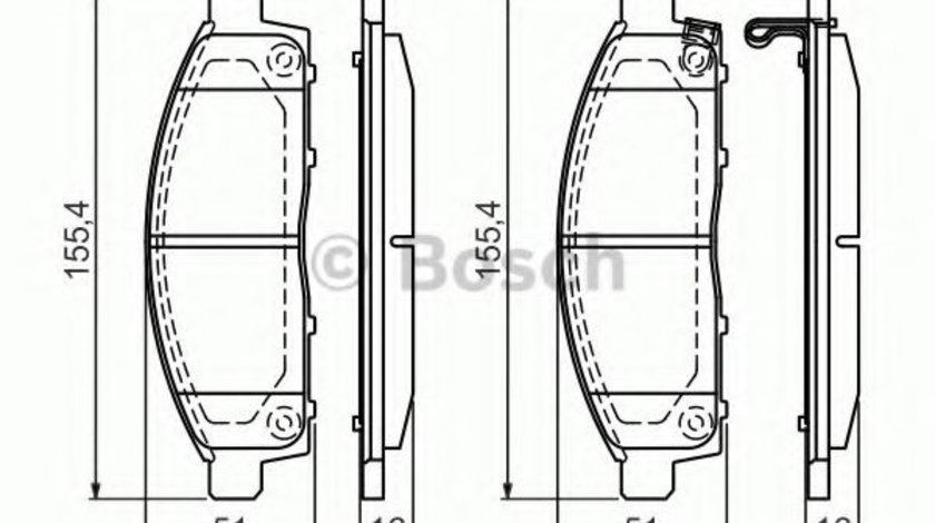 Set placute frana,frana disc MITSUBISHI L 200 (KB, KA) (2004 - 2016) BOSCH 0 986 494 268 piesa NOUA