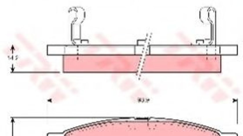 Set placute frana,frana disc MITSUBISHI LANCER VI (CJ-CP) (1995 - 2003) TRW GDB3045 piesa NOUA